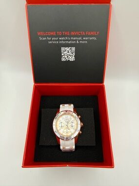 Invicta Angel Women’s Watch-40mm, Rose Gold, White (38755)